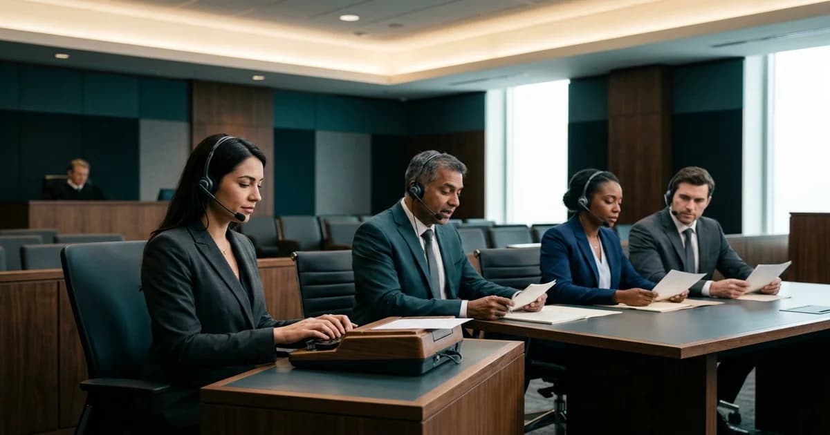 Interprétation juridique : dépositions, audiences, arbitrages