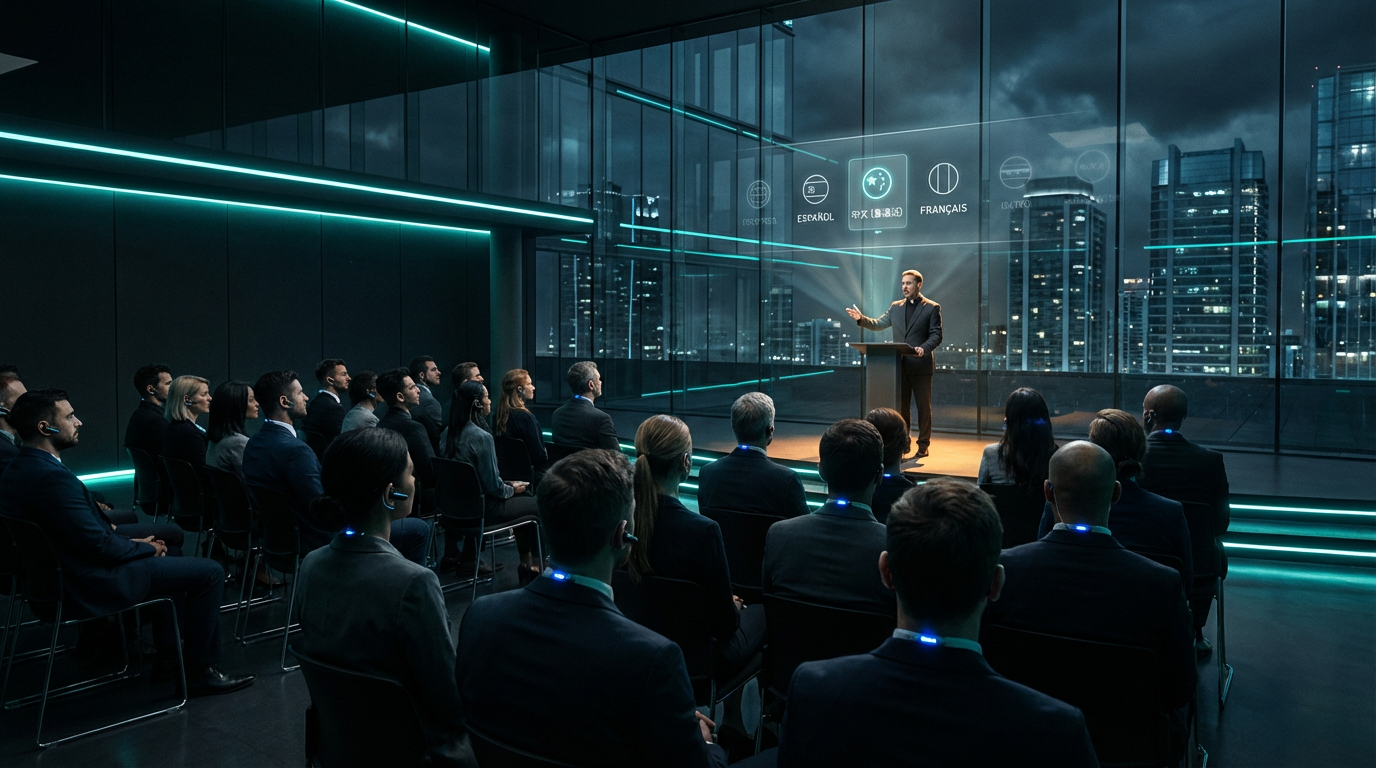 Church translation system with wireless earpieces for congregation